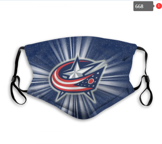 NHL Columbus Blue Jackets #7 Dust mask with filter->nhl dust mask->Sports Accessory
